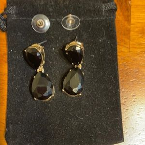Beautiful Lab Created Black Diamond Tear Drop Earrings, Comfortable Backs.
